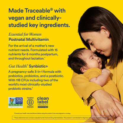 Ritual Postnatal Multivitamin and Gut Duo Supplements with Postnatal Vitamins and Synbiotic+
