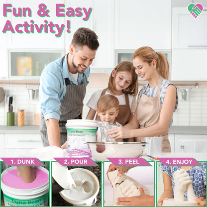 Luna Bean Huge Oversize XL Family Hand Casting Kit – Family Size Hand Molding Kit