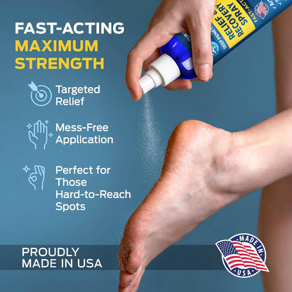 OWELL NATURALS Deep Penetrating Pain Relief Liquid Spray, Fast-Acting, Long Lasting, Natural Relief for Muscle Aches, Joint Pain, Stiffness, Quick Dry Formula, 3.5 oz