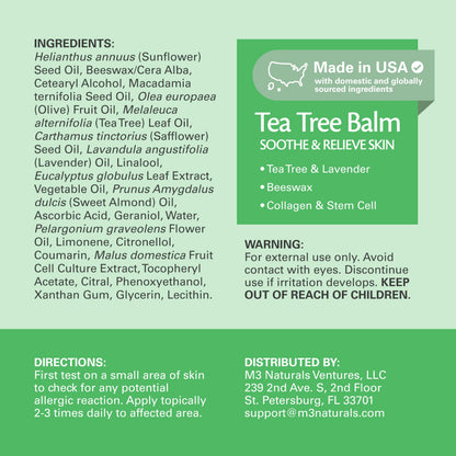 Soothing Tea Tree Oil Foot Soak with Stem Cell and Epsom Salt, 16 oz by M3