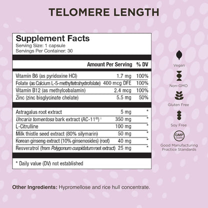 Healthycell Telomere Length + Focus & Recall Brain Supplement Bundle | Telomere Length Healthy Aging Supplement + Focus & Recall Brain Supplement for Memory, Focus & Concentration - Daily Duo