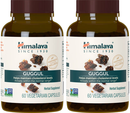 Himalaya Guggul Extract Supplement, HDL & LDL Support,720 mg, 60 Capsules