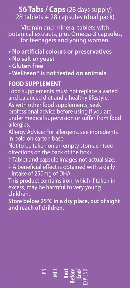 Vitabiotics Wellteen Her Plus - 56 Tablets/Capsules, 56 Count (Pack of 1)
