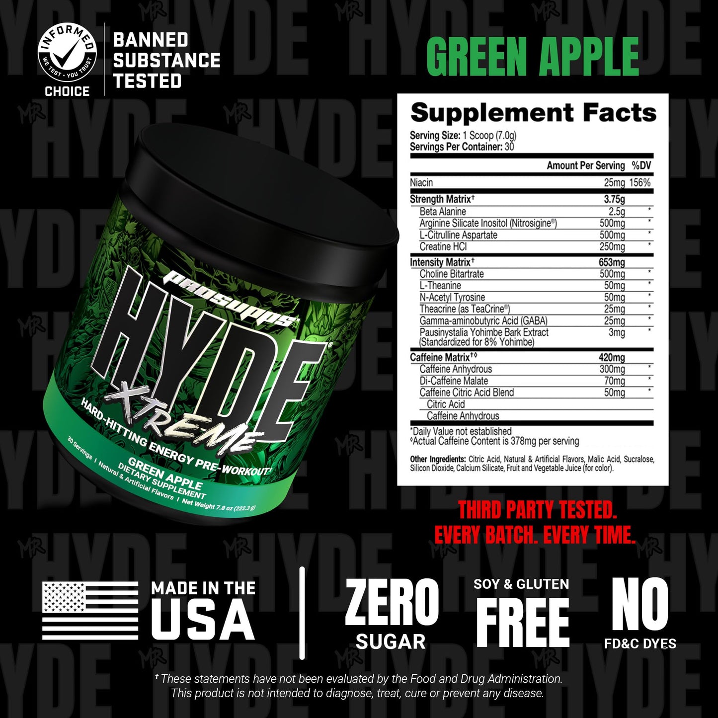 ProSupps Mr. Hyde Xtreme Pre Workout Powder with Creatine, Beta Alanine & Caffeine – Extreme Energy, Pumps, Focus & Performance - Fitness & Gym Supplements for Men & Women (Pixie Dust, 30 Servings)