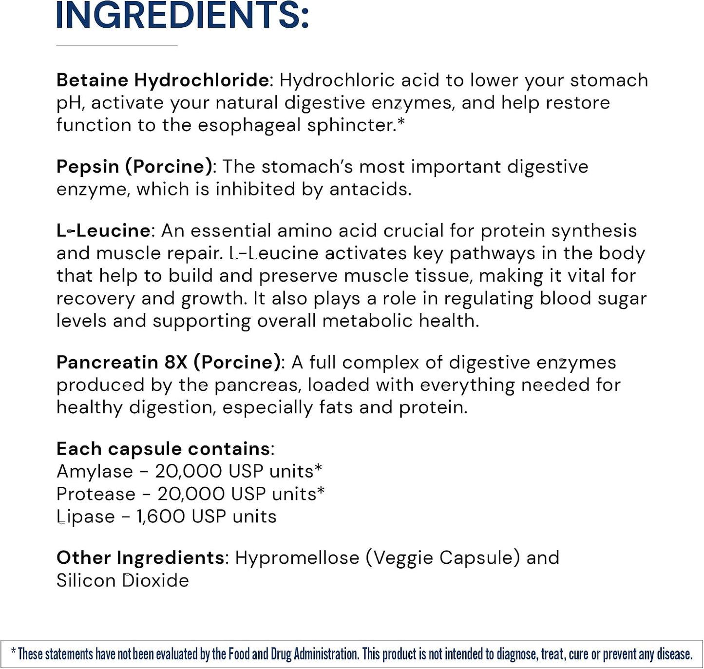 BodyHealth Digestive Enzymes Full Spectrum Digestive Support (180 caps), Betaine, Pepsin, Pancreatin BPP Loaded with Enzymes and Probiotics, Relief for Stomach Bloating, Heartburn, Gas, Constipation
