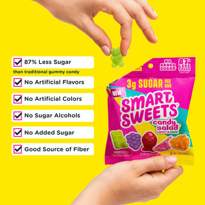 SmartSweets Sweet Fish, Low Sugar Gummy Candy (3g), Low Calorie (130), Gluten-Free -1.8oz (Pack of 6) Packaging may vary | Gluten Free, Plant Based, Healthy Snacks For Adults & Kids, Fiber Candy, Fun Chewy Berry Flavored Gummies, Healthy Candy