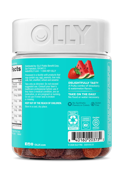 OLLY Teen Girl Multi Gummy, Healthy Skin and Immune Support*- 70 Count