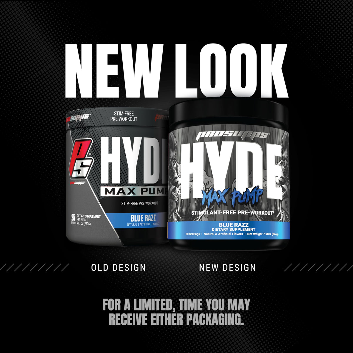 PROSUPPS Hyde Max Pump Pre Workout for Men and Women - Nitric Oxide Supplement