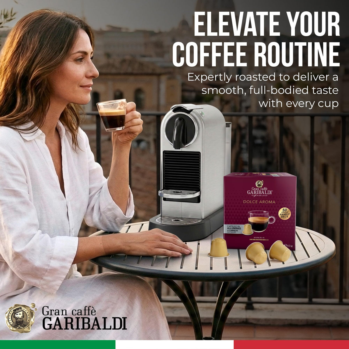 Gran Caffè Garibaldi Espresso Pods, Decaffeinato, 50Count