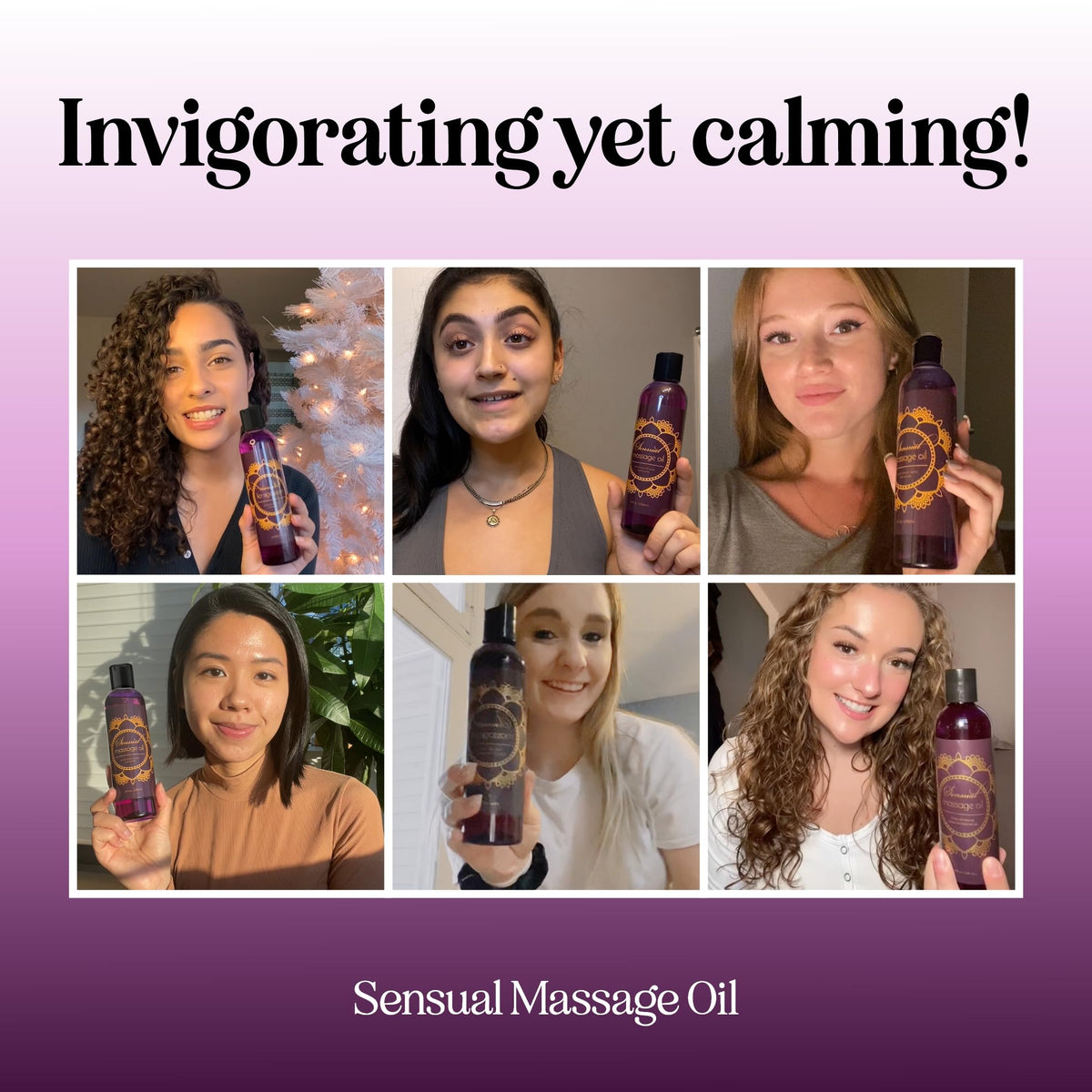 Aromatherapy Sensual Massage Oil for Couples - Relaxing Full Body Massage Oil for Date