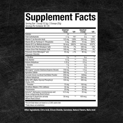 RAW Pre Workout Powder, Thavage (Beach Bum) - Chris Bumstead Sports Nutrition Supplement for Men & Women - Cbum Pre Workout for Working Out, Hydration, Mental Focus & Energy - 40 Servings