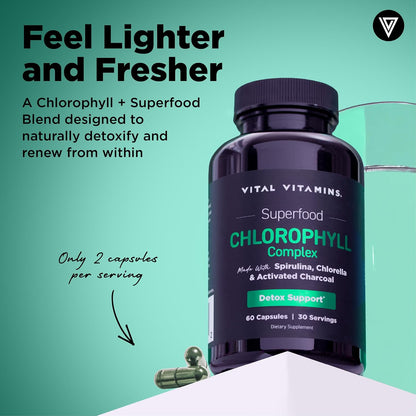 Vital Vitamins Multi Collagen Capsules + Chlorophyll Complex Capsules