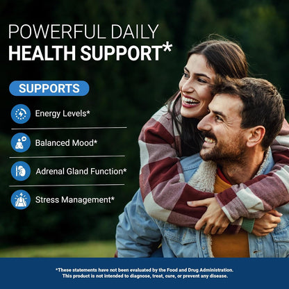 Dr. Berg 600 mg L-Theanine Adrenal Support - 90 Capsules with Ashwagandha & L-Tyrosine, Zinc & Manganese - Advanced 9-in-1 Adaptogen & Mineral Formula - No Fillers*
