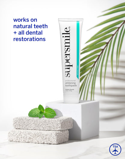 Supersmile Original Mint Whitening Toothpaste, 1.4 Oz, TSA Travel