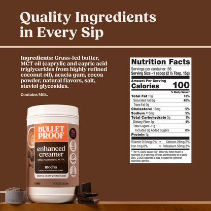 Bulletproof Original Creamer, 14.8 Ounces, Keto Coffee Creamer with MCT Oil and Grass-Fed Butter, Supports Brain Function