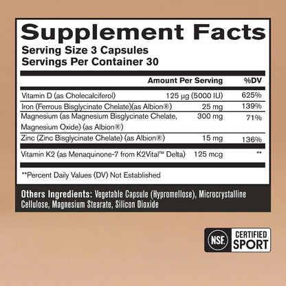 BARE PERFORMANCE NUTRITION Endurance Essentials | Endurance Athlete Daily Multivitamin | NSF Certified for Sport | Supports Energy, Muscle Function, Immune & Bone Health | 30 Capsules