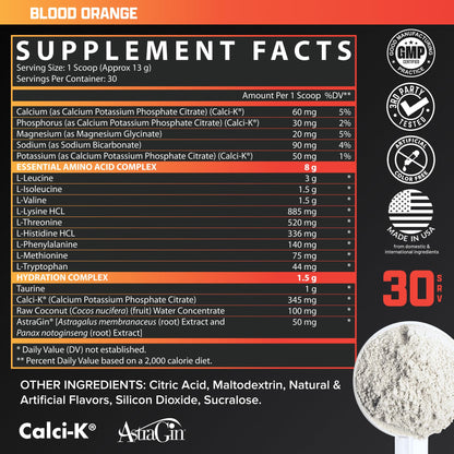 Nutrex Research EAA Hydration | EAAs + BCAA Powder | Muscle Recovery, Strength, Muscle Building, Endurance | 8G Essential Amino Acids + Electrolytes | Strawberry Watermelon 30 Serving
