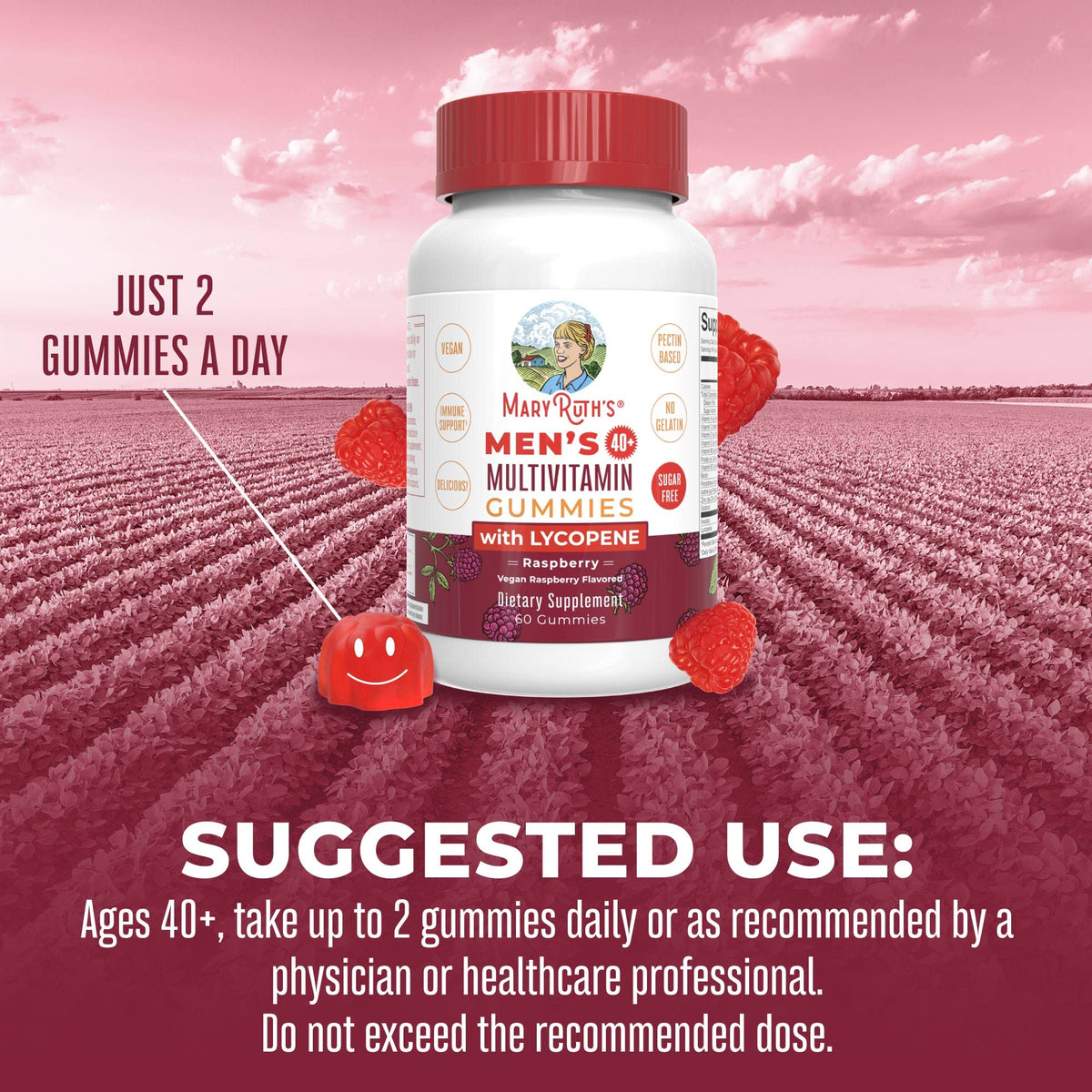 MaryRuth Organics Multivitamin for Men 40+ | Sugar Free | Vegan Mens Vitamins