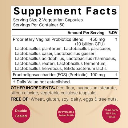 NatureBell Magnesium Glycinate Capsules 500mg & Vaginal Probiotics for Women in Veggie Capsules | Bundle Pack | Chelated & Purified Mineral | 10 Strains & 10 Billion CFU
