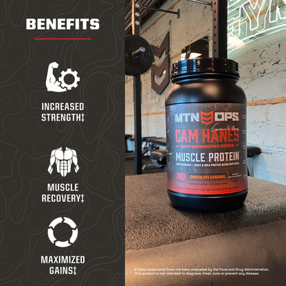 MTN OPS Magnum Protein Powder 23g Protein per Serving Whey Protein Blend with BCAAs Low Sugar Gluten Free 30 Servings Chocolate
