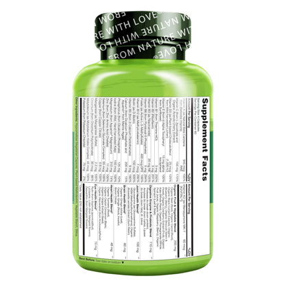 NATURELO Whole Food Multivitamin for Women 50+ (Iron Free) with Vitamins, Minerals, & Organic Extracts - Supplement for Post Menopausal Women Over 50 - No GMO - 120 Vegan Capsules