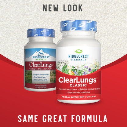 Ridgecrest Herbals ClearLungs Classic, Daily Health Supplement, Natural Lung and Nasal