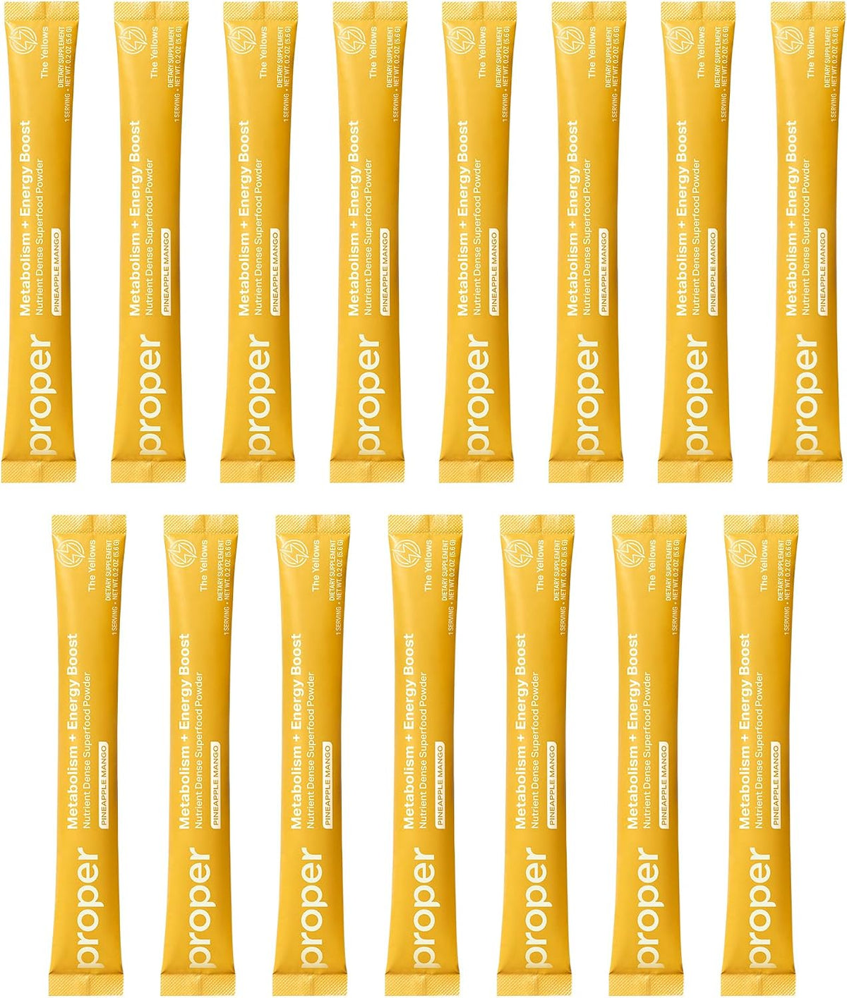 Proper, The Yellows Metabolism and Energy Boost Stickpack + Jar Bundle