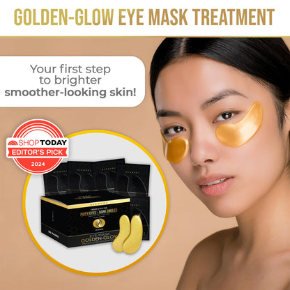 DERMORA Golden Glow Under Eye Patches (50 Pairs Eye Gels) - Rejuvenating Treatment