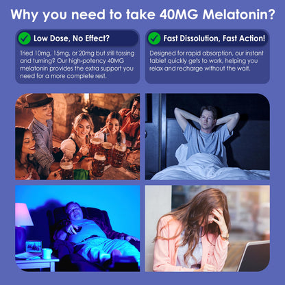 NEVISS Melatonin 50 mg for Adults - Extra Strength 9-in-1 Fast Dissolve Sublingual - High Dose with Magnesium Glycinate, Vitamin D3, Ashwagandha, Lemon Balm, Chamomile, Sugar Free,Vegan 120 Tablets