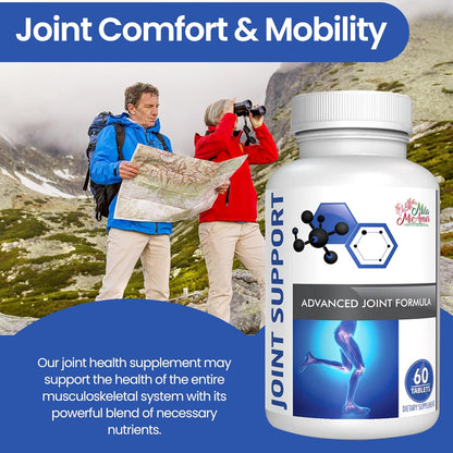 Mila Miamor Joint Support - Glucosamine, MSM, Green Lipped Mussel & Vitamins for Flexibility, Mobility, and Comfort - 60 Tablets - Natural Joint Wellness Supplement