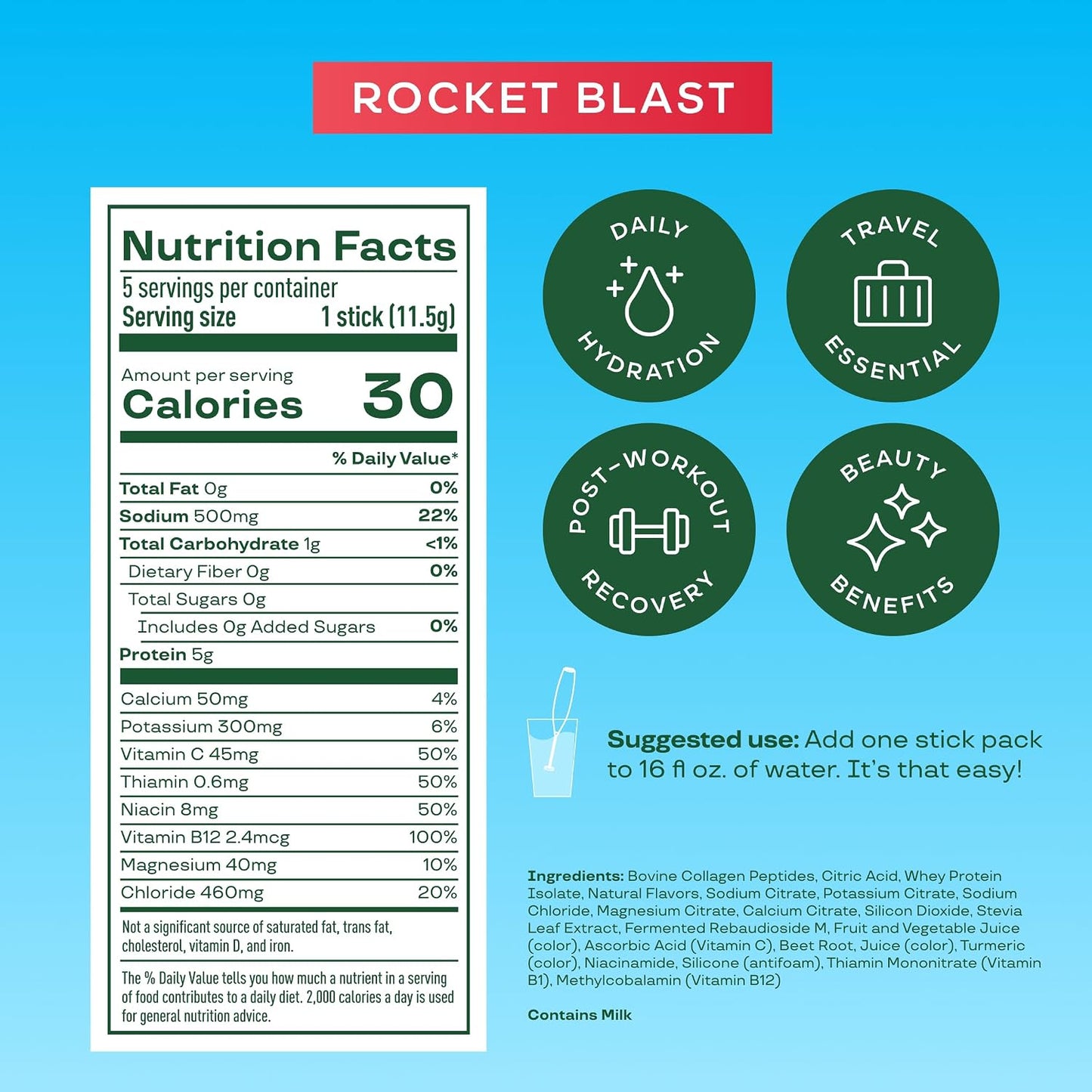 Bloom Energy Sticks RaspberryLemonade and Hydration Sticks Rocket Blast Bundle