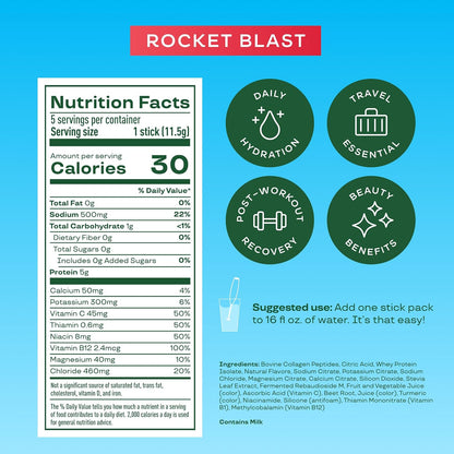 Bloom Energy Sticks RaspberryLemonade and Hydration Sticks Rocket Blast Bundle
