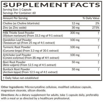 Futurebiotics Liver Detox Advanced Detox & Cleanse Formula Supports Healthy Liver Function with Milk Thistle, Dandelion Extract, Turmeric, Artichoke Leaf, & More, Non-GMO, 60 Vegetarian Capsules
