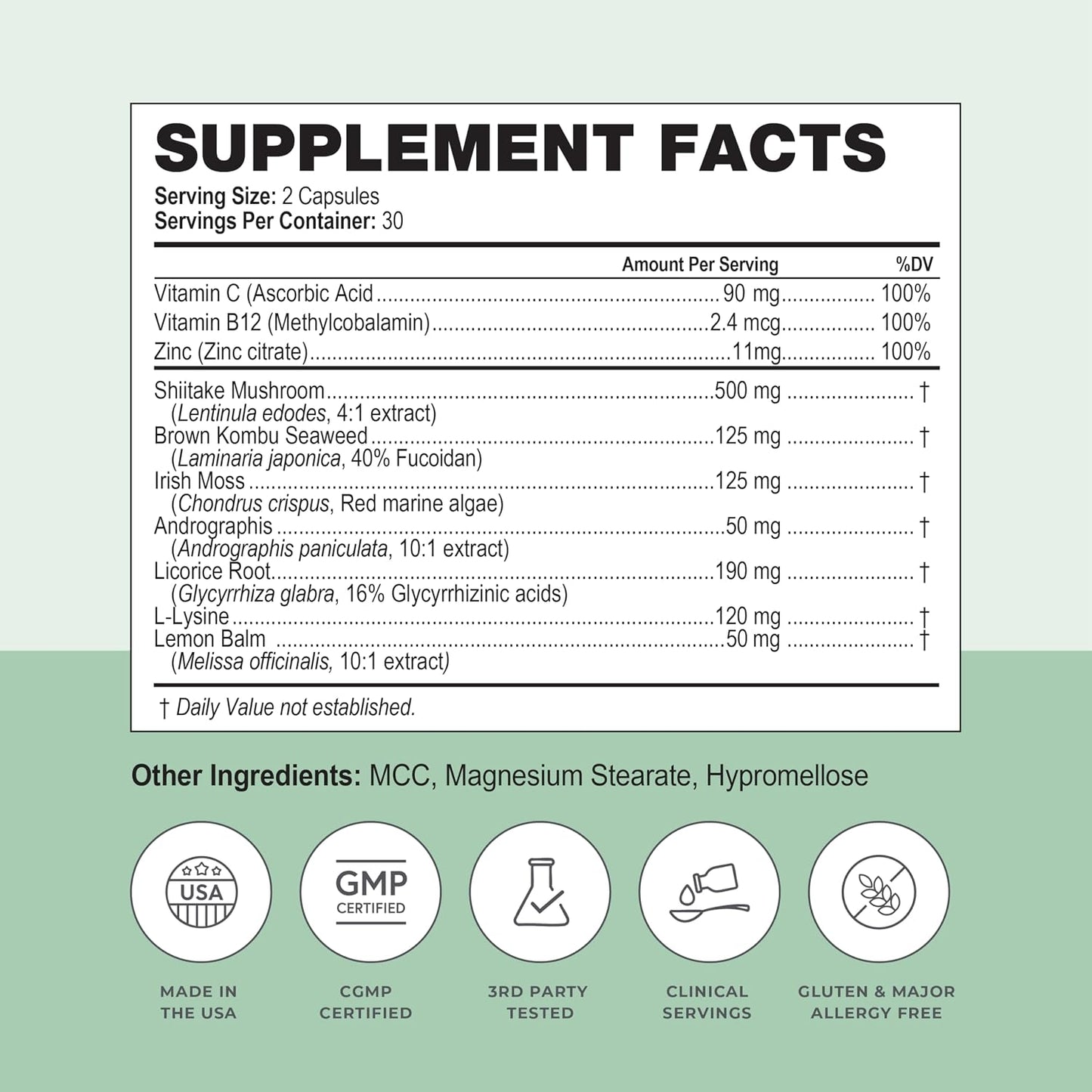 Simplix | Natural Supplement to Strengthen The Immune System | Respond to Outbreaks | Source of Highly Researched Mushroom & Seaweed Polysaccharides 60 Veggie Capsules (1 Pack)