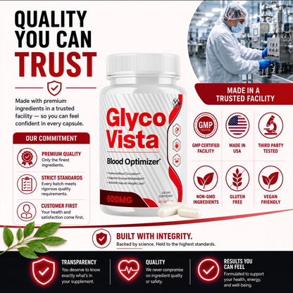 Glyco Vista Capsules, GlycoVista Blood Optimizer Supplement (60 Capsules)