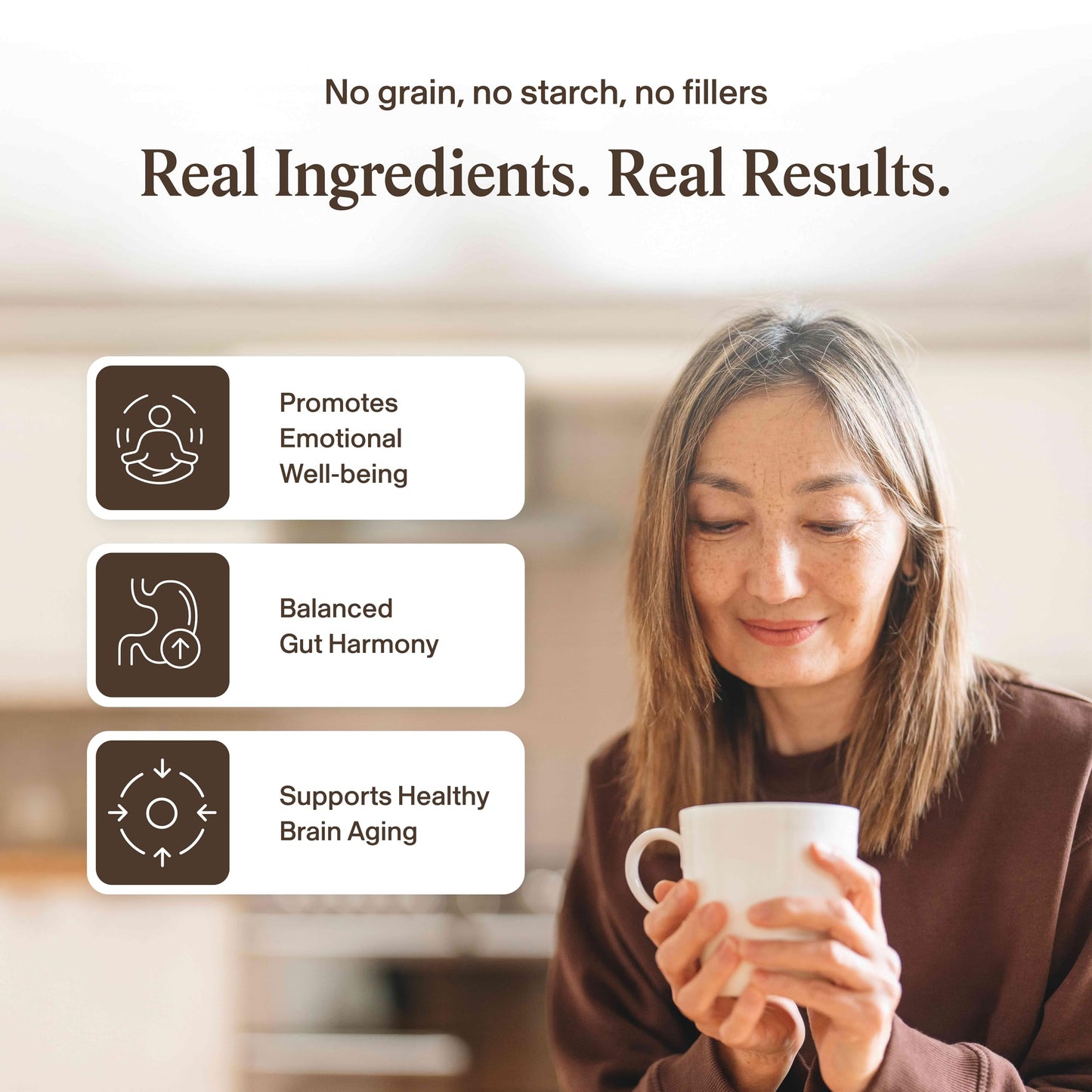 Real Mushrooms Lions Mane Mushroom Supplement - Organic Lions Mane Extract Powder for Overall Wellness with Adaptogens – Functional Vegan, Non-GMO Blend with 60 Servings