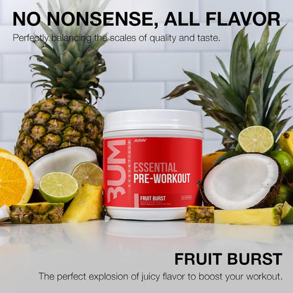 RAW Nutrition Creatine Monohydrate & Fruit Burst Pre-Workout Powder Bundle