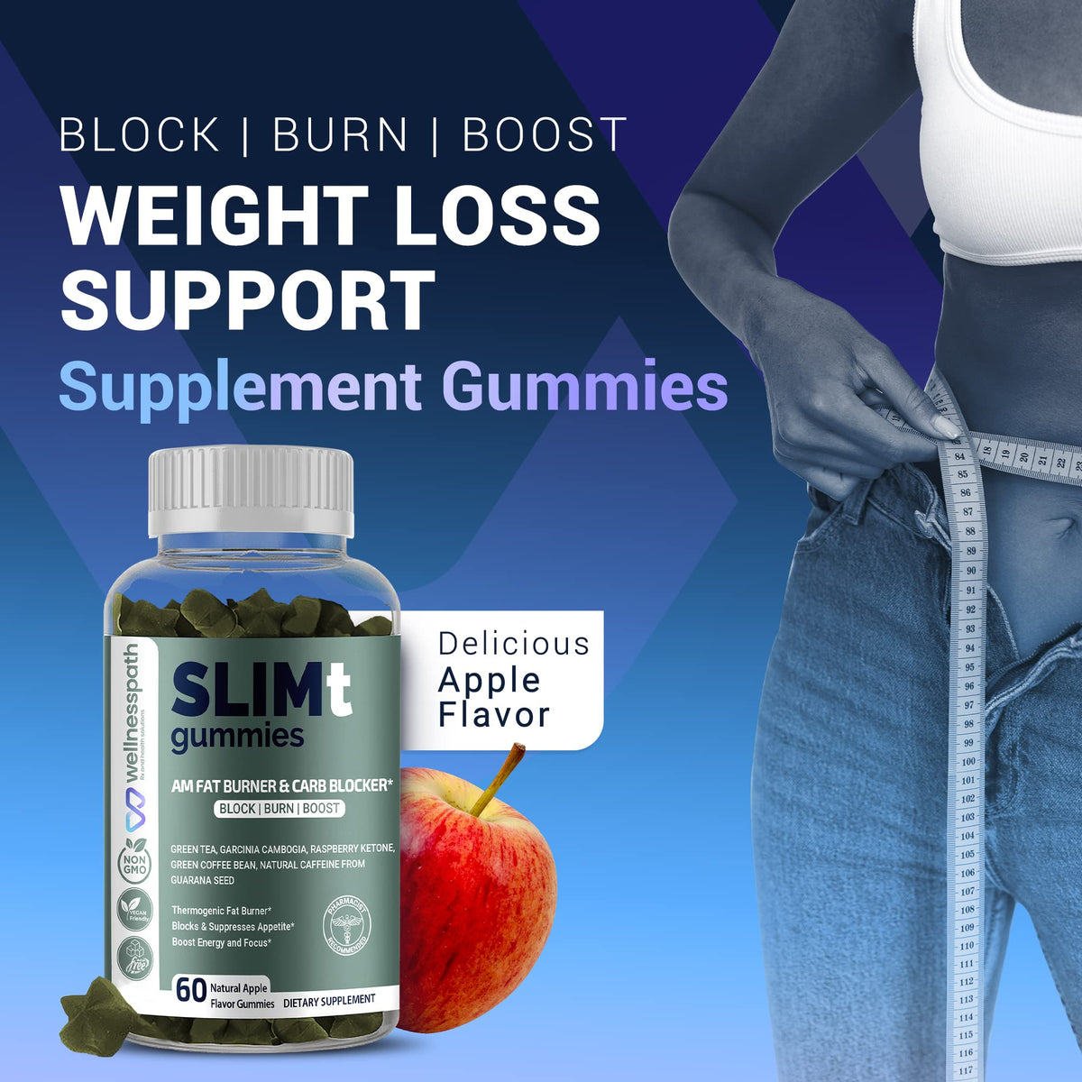 SLIMt Weight Loss & Appetite Control Gummies, Thermogenic Metabolism Booster