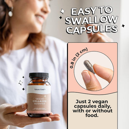 Future Kind - The Glow Getter Bundle - Vegan Collagen Booster Supplement - Vegan Vitamin D3 - Vegan Omega 3