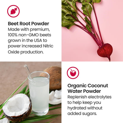 humanN SuperBeets Sport Pre Workout Powder – NSF Certified for Sport – Caffeine Free