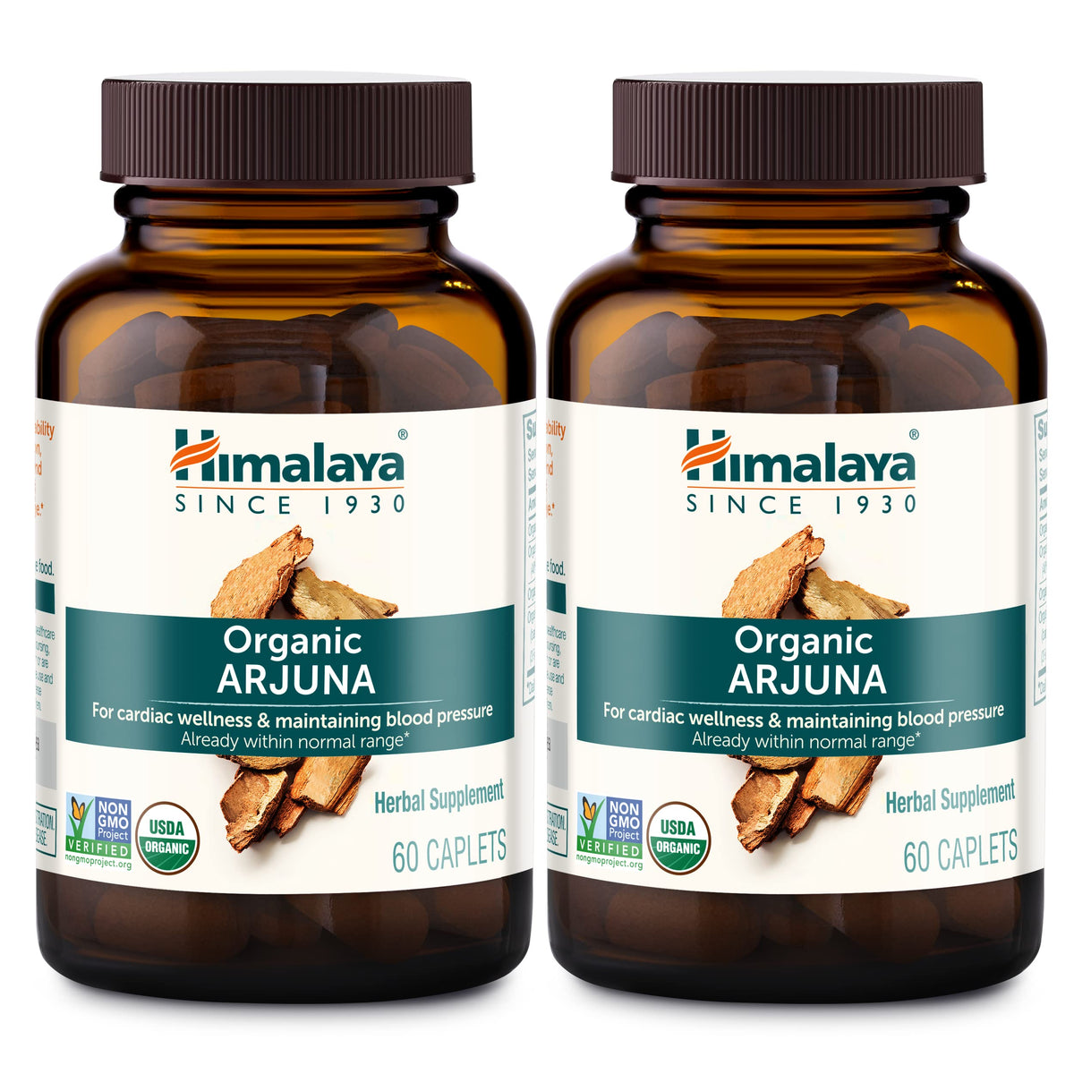 Himalaya USDA Organic Arjuna Capsules, Heart Health, 700 mg, 60 Caplets