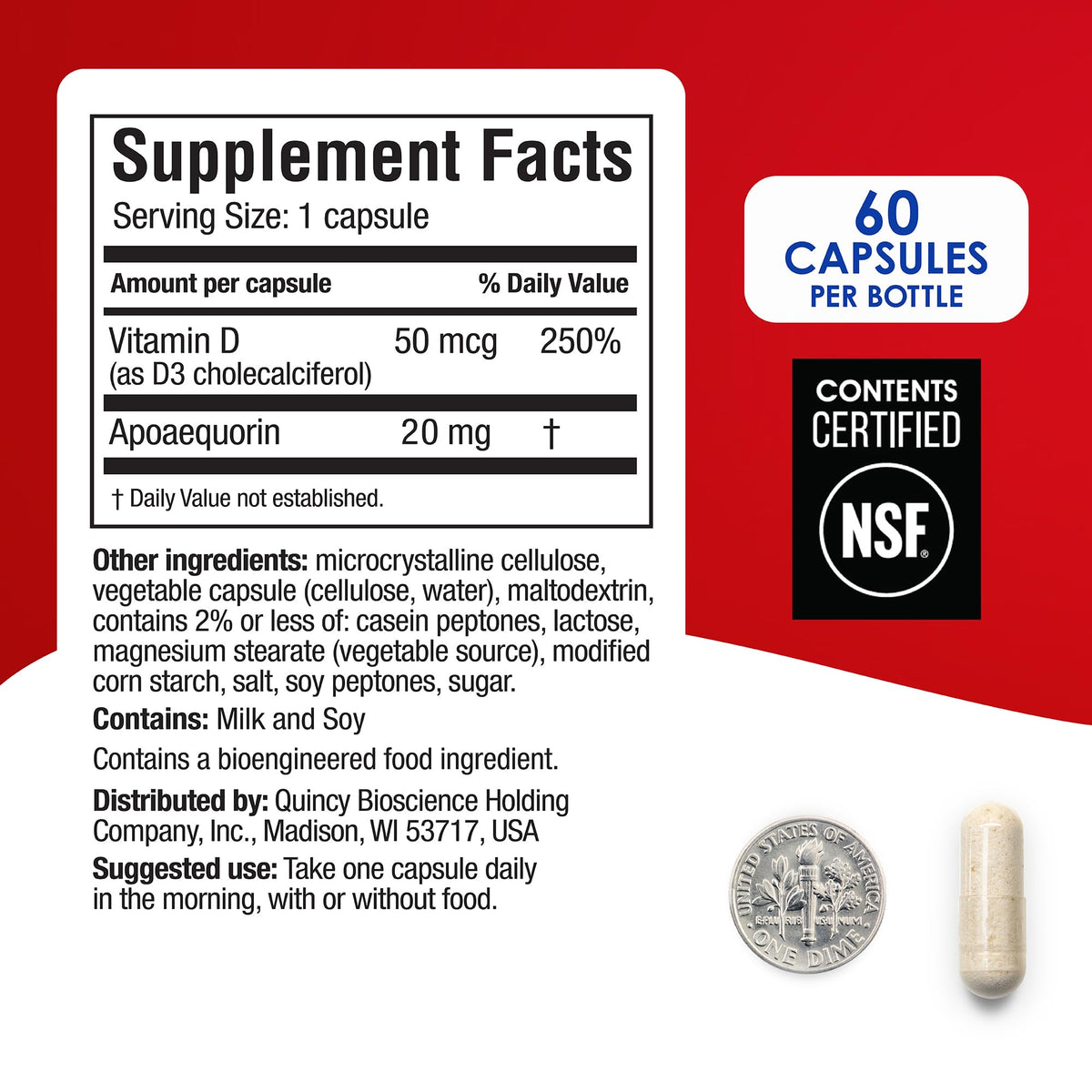 Prevagen Improves Memory - Extra Strength 20mg, 60 Capsules |3 Pack