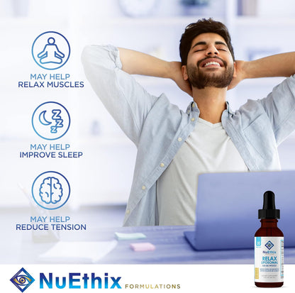 NuEthix Formulations Relaxation Supplement Bundle: Cort-Eaze Cortisol-Control Supplement, 60 Capsules, 30 Servings and Relax Liposomal, 2 Fluid Ounces, 30 Servings