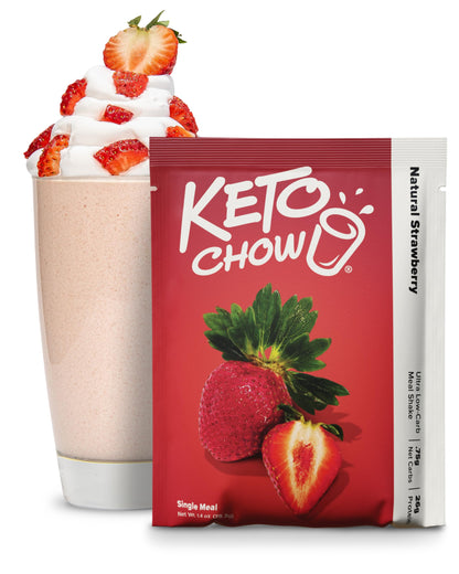 Keto Chow Chocolate Peanut Butter Meal Replacement Shake Powder, 1 Meal