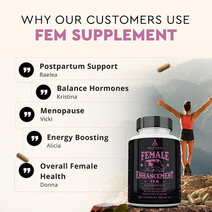 Ancestral Supplements Beef Organs & FEM Bundle for Women – Supports Hormone Balance, Energy, Skin & Overall Wellness – Grass Fed, Pasture Raised Multivitamin with Whole-Food Nutrients & Targeted Femal