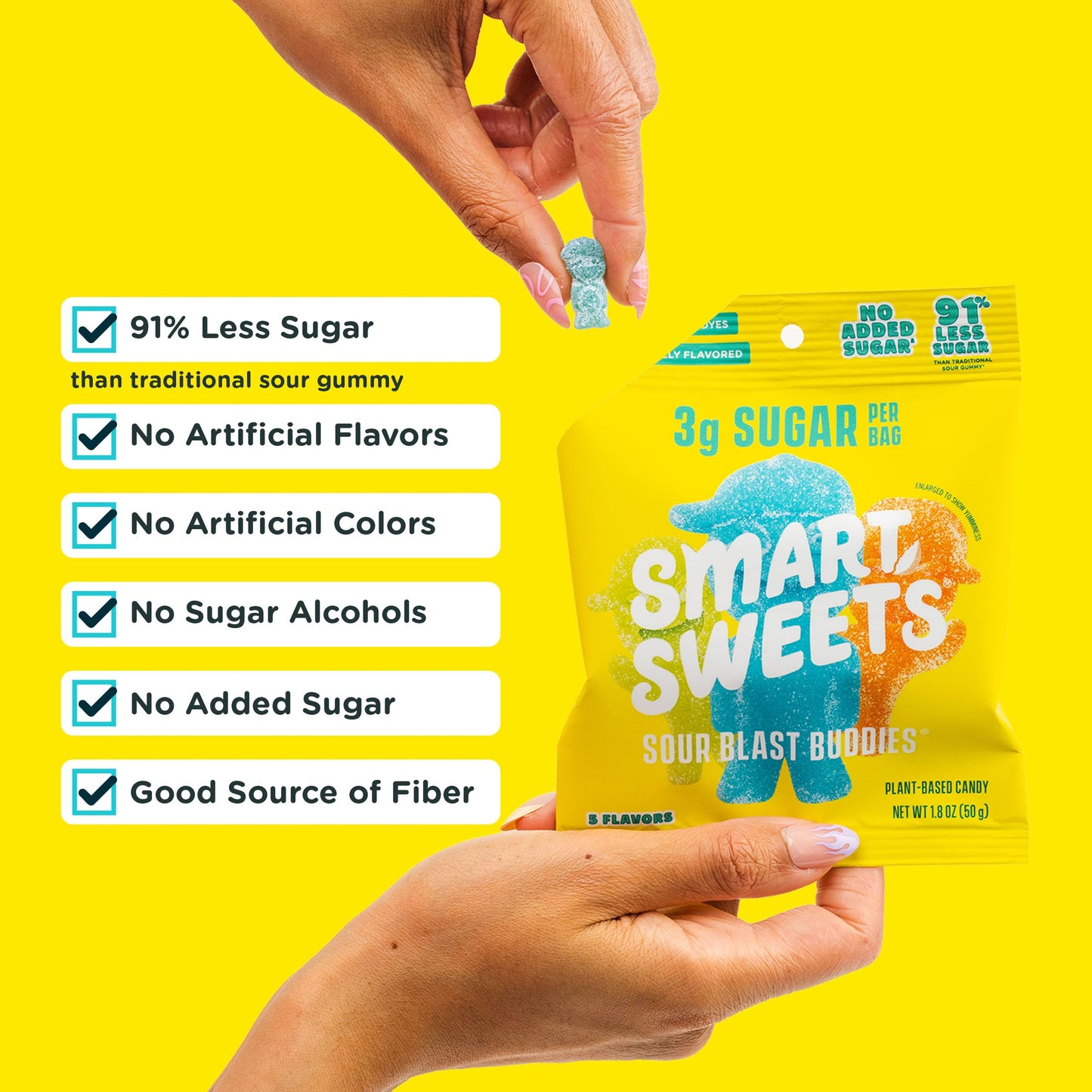 SmartSweets Sweet Fish, Low Sugar Gummy Candy (3g), Low Calorie (130), Gluten-Free -1.8oz (Pack of 6) Packaging may vary | Gluten Free, Plant Based, Healthy Snacks For Adults & Kids, Fiber Candy, Fun Chewy Berry Flavored Gummies, Healthy Candy