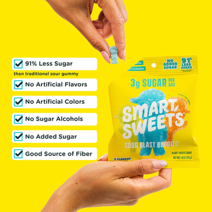 SmartSweets Sweet Fish, Low Sugar Gummy Candy (3g), Low Calorie (130), Gluten-Free -1.8oz (Pack of 6) Packaging may vary | Gluten Free, Plant Based, Healthy Snacks For Adults & Kids, Fiber Candy, Fun Chewy Berry Flavored Gummies, Healthy Candy