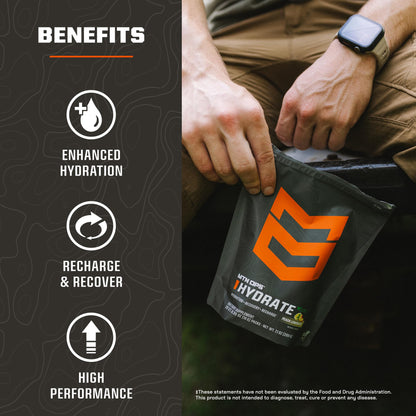 MTN OPS Hydrate Sugar Free Electrolyte Packets, Mango Peach