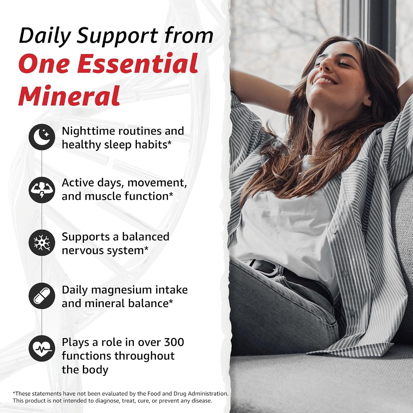 10X Health Magnesium Oxide Supplement, Sleep & Muscle Support, 60 Capsules | Magnesium for sleep support, relaxation support, muscle function, recovery support, and balanced nervous system*