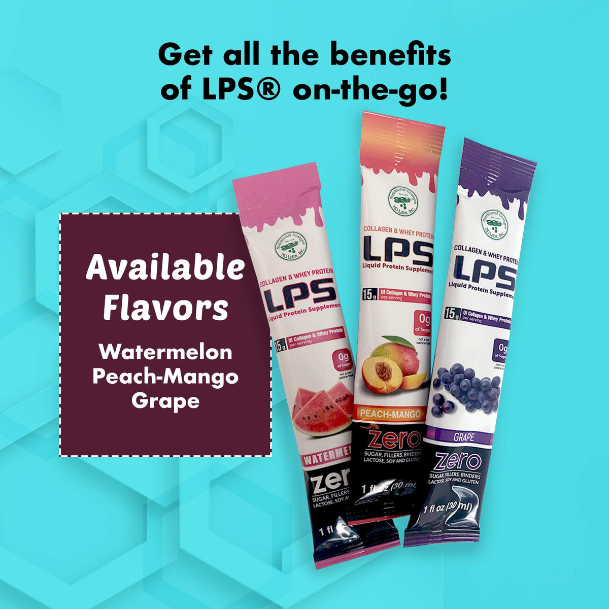 Nutritional Designs LPS Liquid Collagen & Whey Protein Supplement - Non-GMO Drink